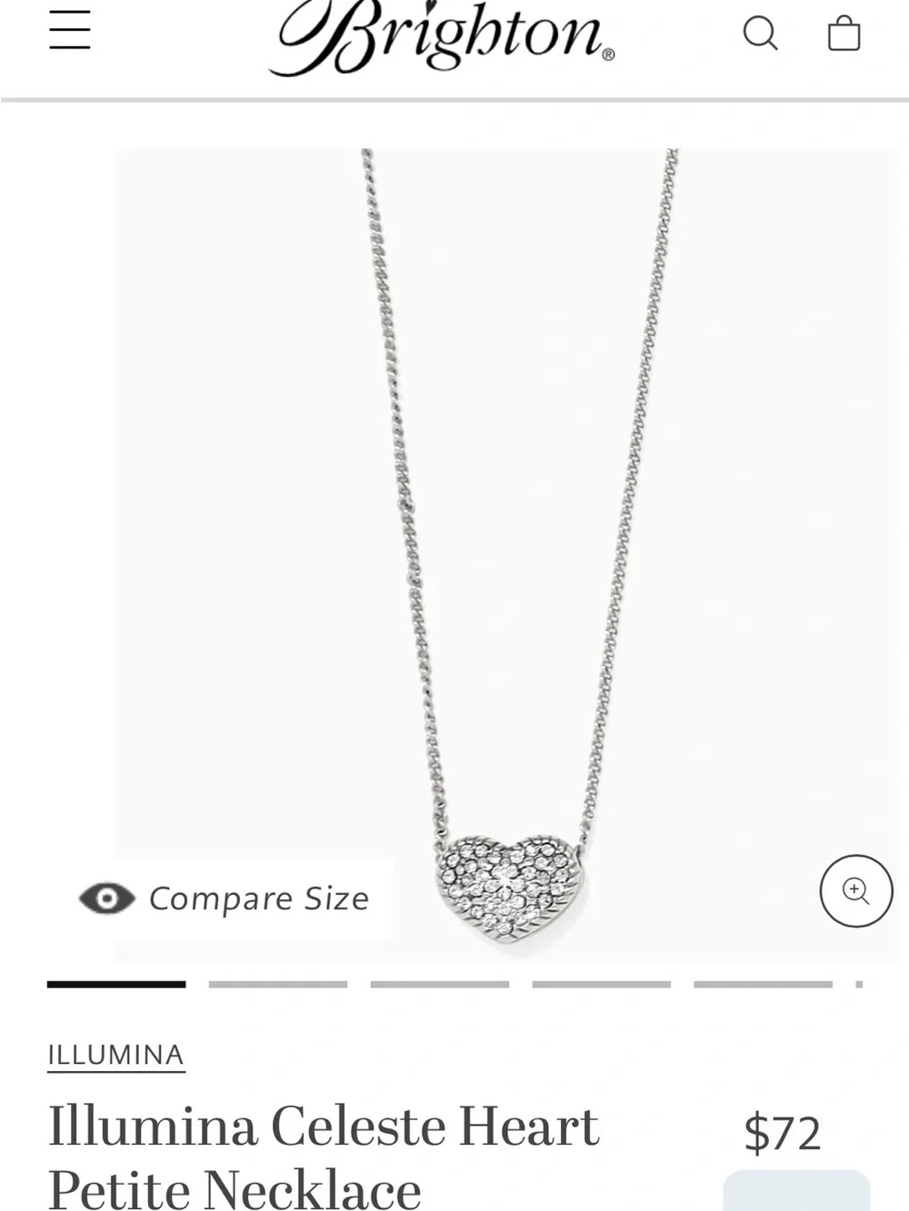 Brighton Illumina Celeste Heart Pendant